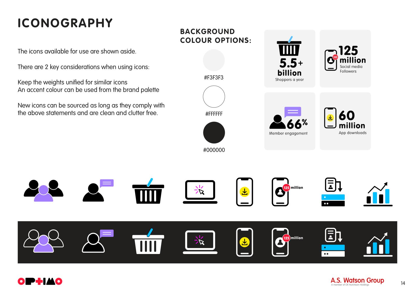 Optimo brand guidelines, page 14