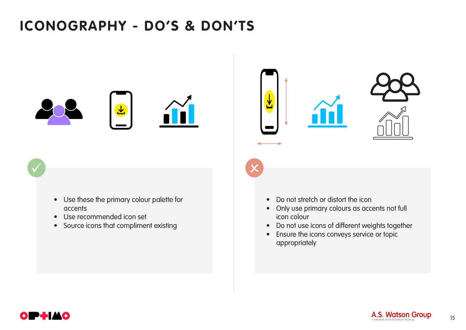 Optimo brand guidelines, page 15