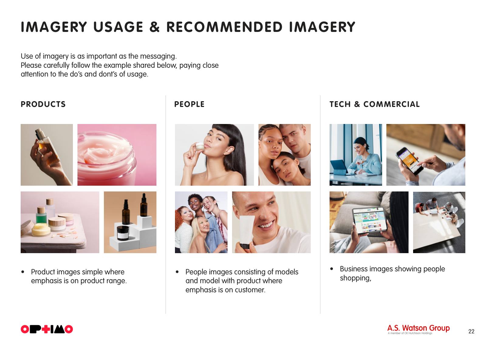 Optimo brand guidelines, page 22
